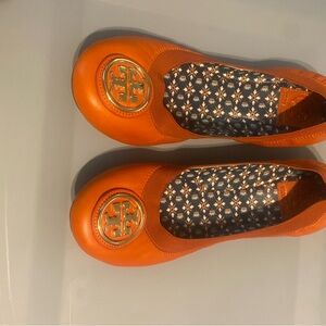 Tory Burch Bright Orange Flats